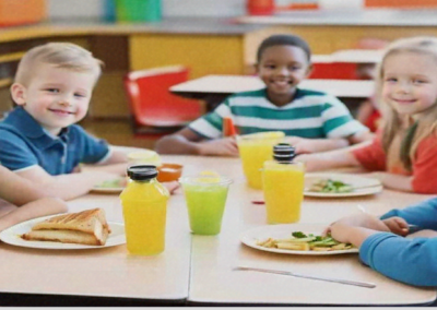 kids in school dining